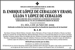 Enrique López de Ceballos y Eraso, Ulloa y López de Cerballos